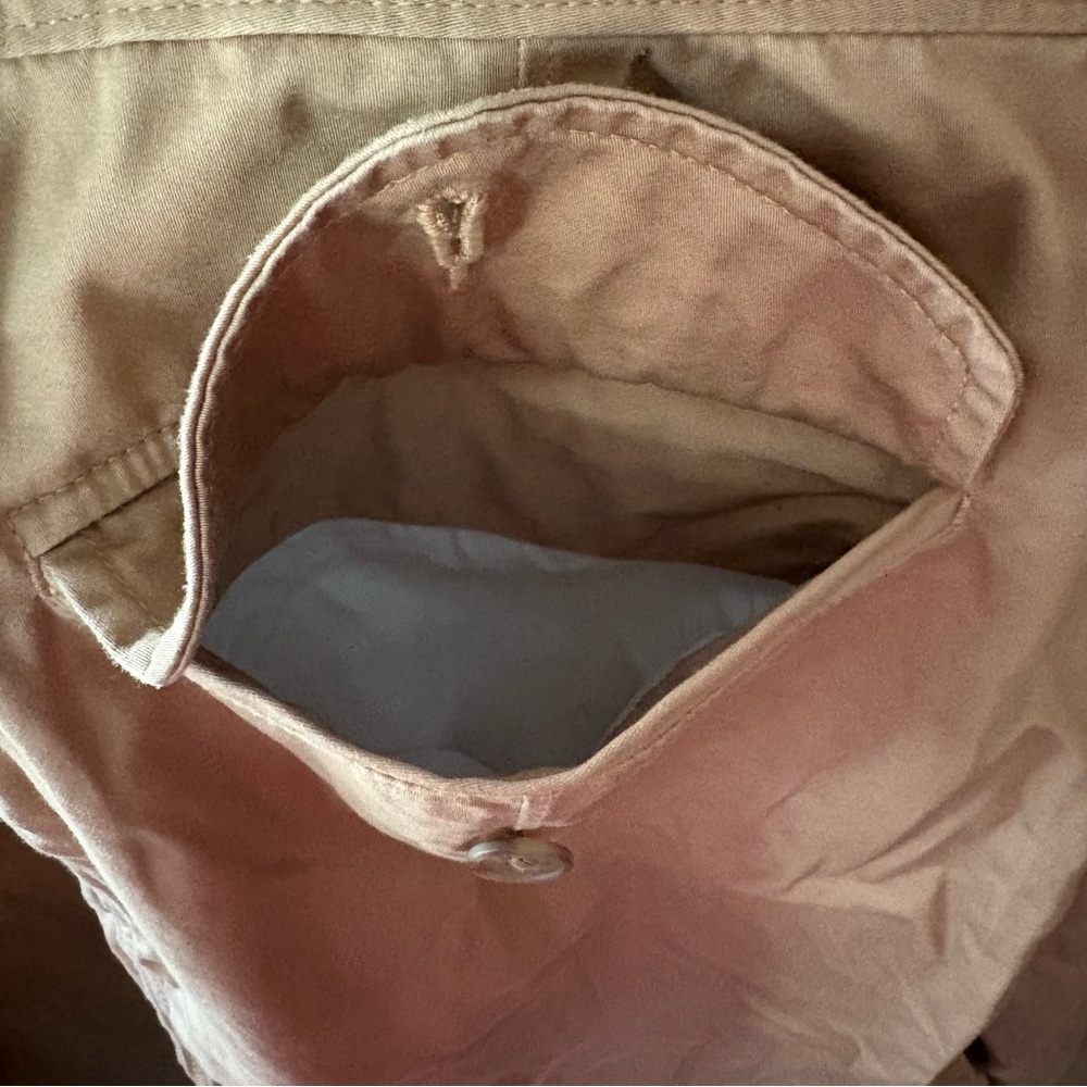 BAPE sz M Light Gray Short Sleeve Cotton Button Down Bathing Ape Head Logo - Picture 7 of 11